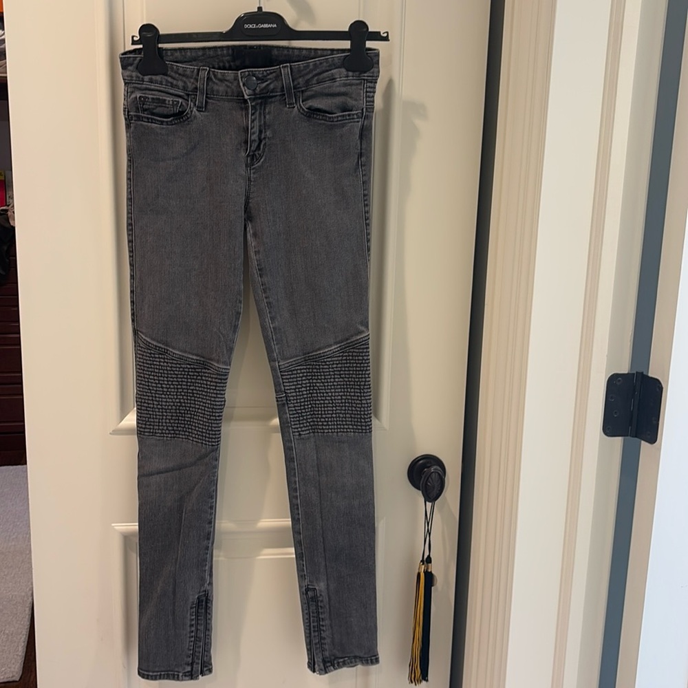 Vince Size 26 Grey Motorcycle Jeans